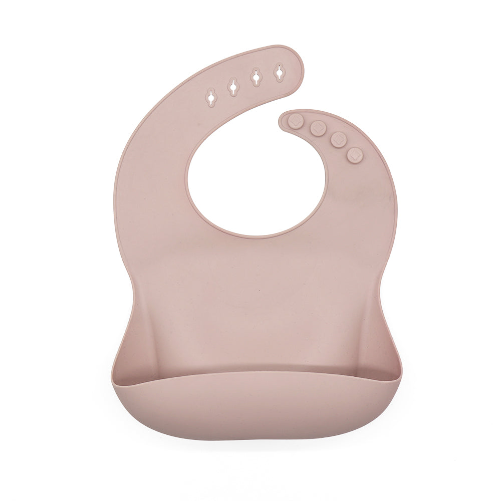Bavoir silicone pale pink GMLB