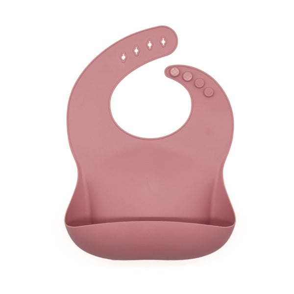 Bavoir silicone dark pink GMLB