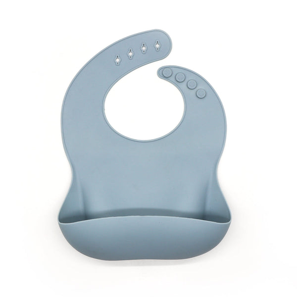 Bavoir silicone dusty blue GMLB