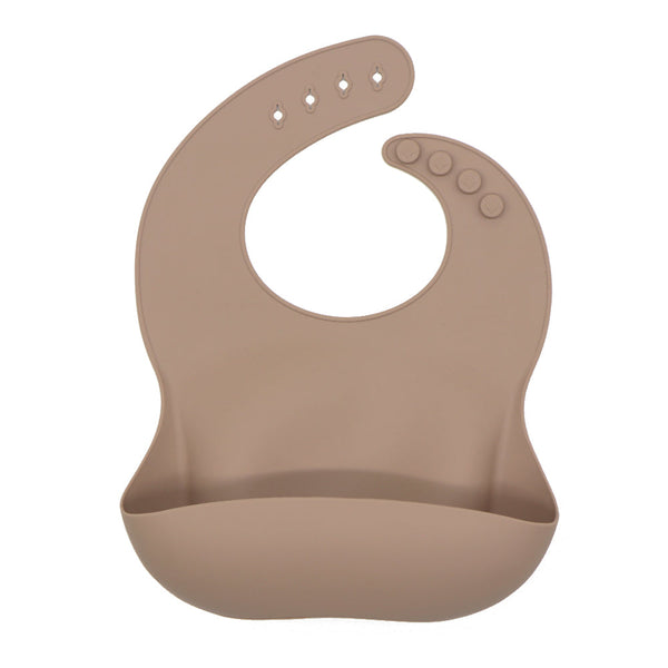 Bavoir silicone taupe GMLB