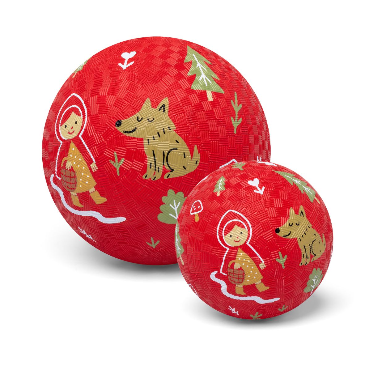 Balle bébé chaperon rouge en caoutchouc naturel – 13 cm ou 18 cm