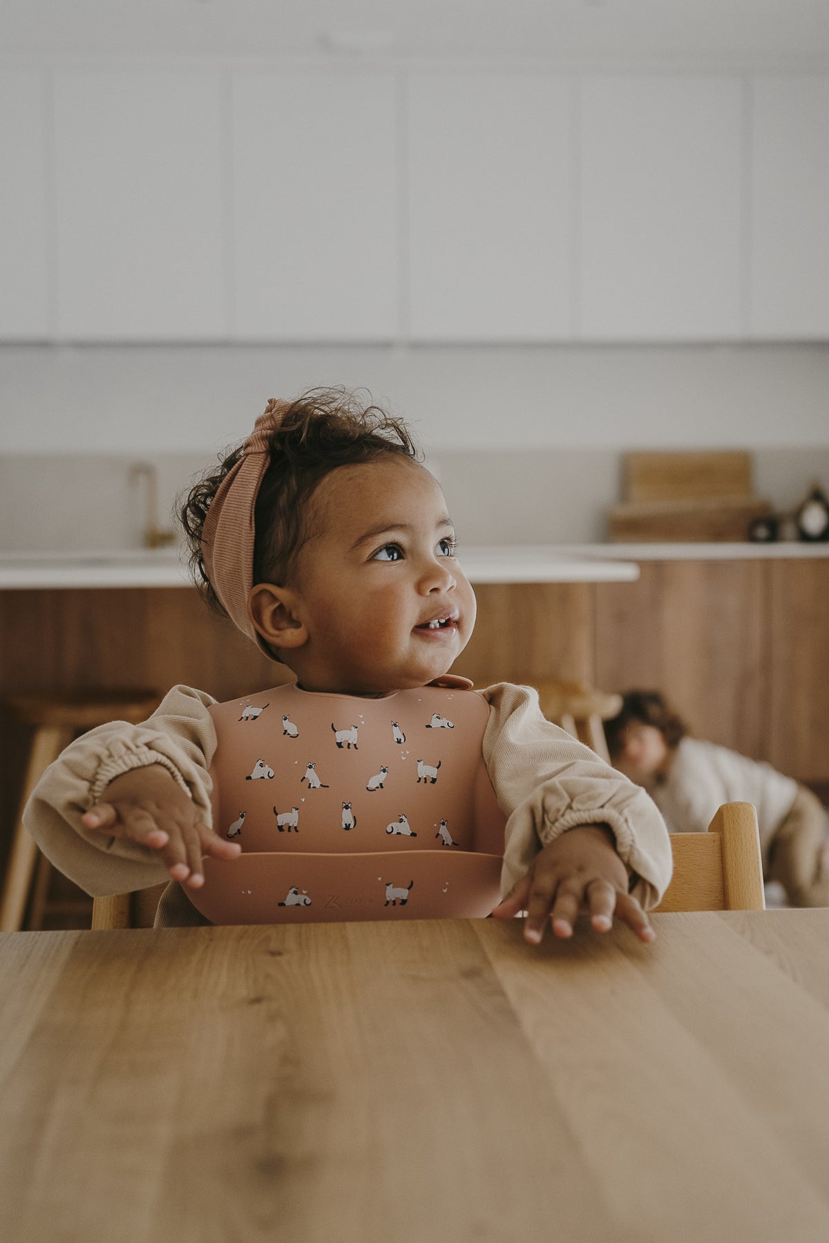 Bavoir en silicone – Minouche Rose