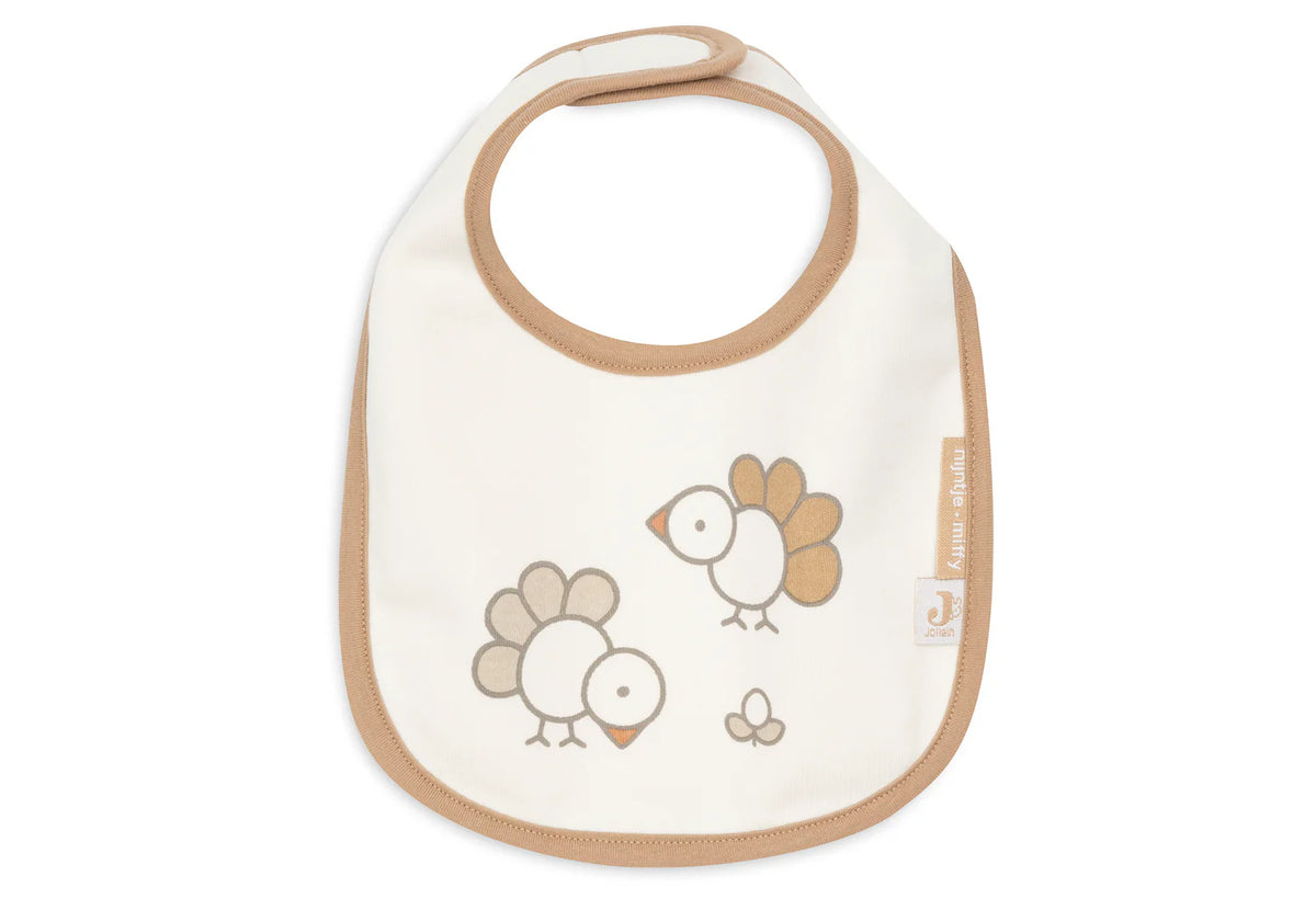 Lot de 5 bavoirs bébé imperméables Miffy Family Farm avec velcro pratique. Protégez les vêtements de bébé et facilitez les repas. Motifs colorés et adorables.