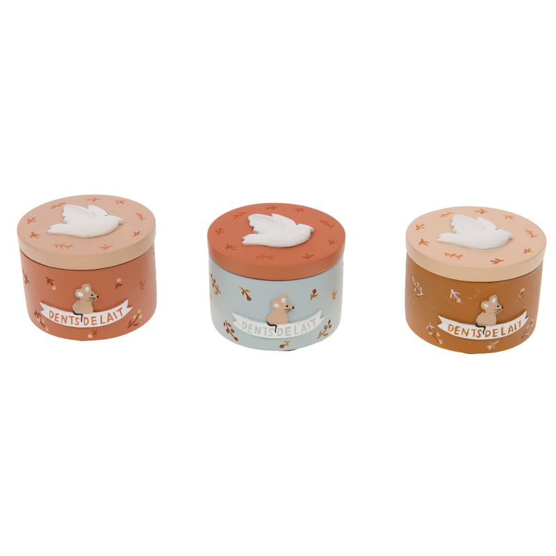 Boîte à Dents de Lait Birdy – Terracotta, Bleu ou Marron
