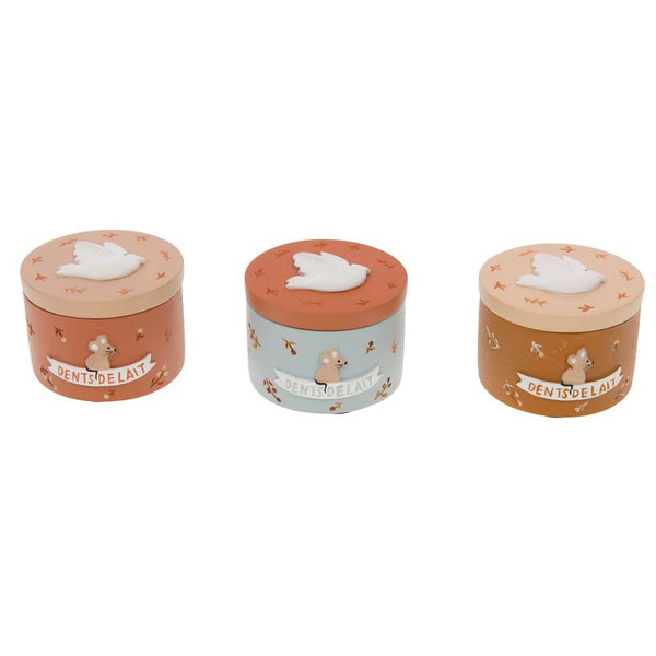 Boîte à Dents de Lait Birdy – Terracotta, Bleu ou Marron