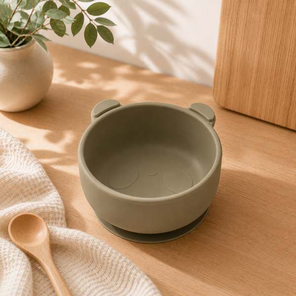 Bol panda ventouse et couvercle beige GMLB