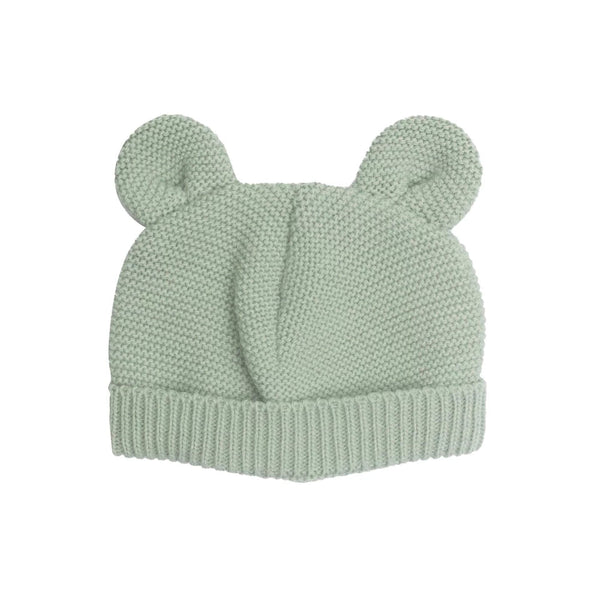 Bonnet à oreilles en maille olive TROIS KILOS SEPT