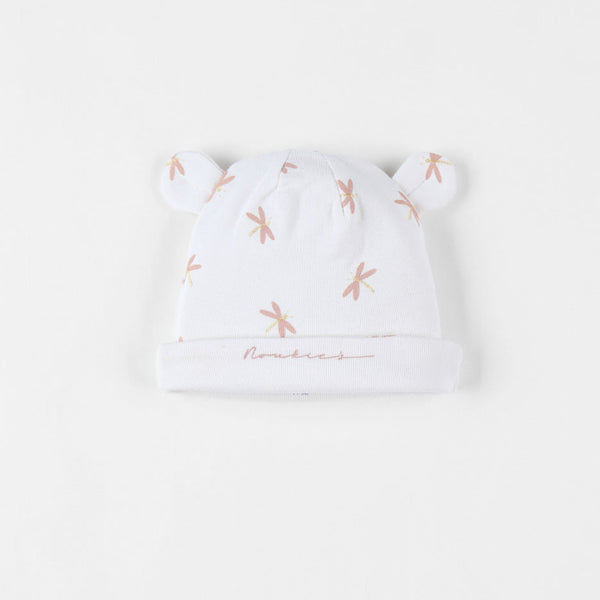 Bonnet bébé oreilles ourson fleuri NOUKIES