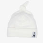 Bonnet naissance velours drop needle - Bleu marine sophie la girafe