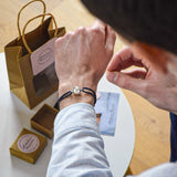 Bracelet bola pour papa bleu marine bijou grossesse fabriqué en France