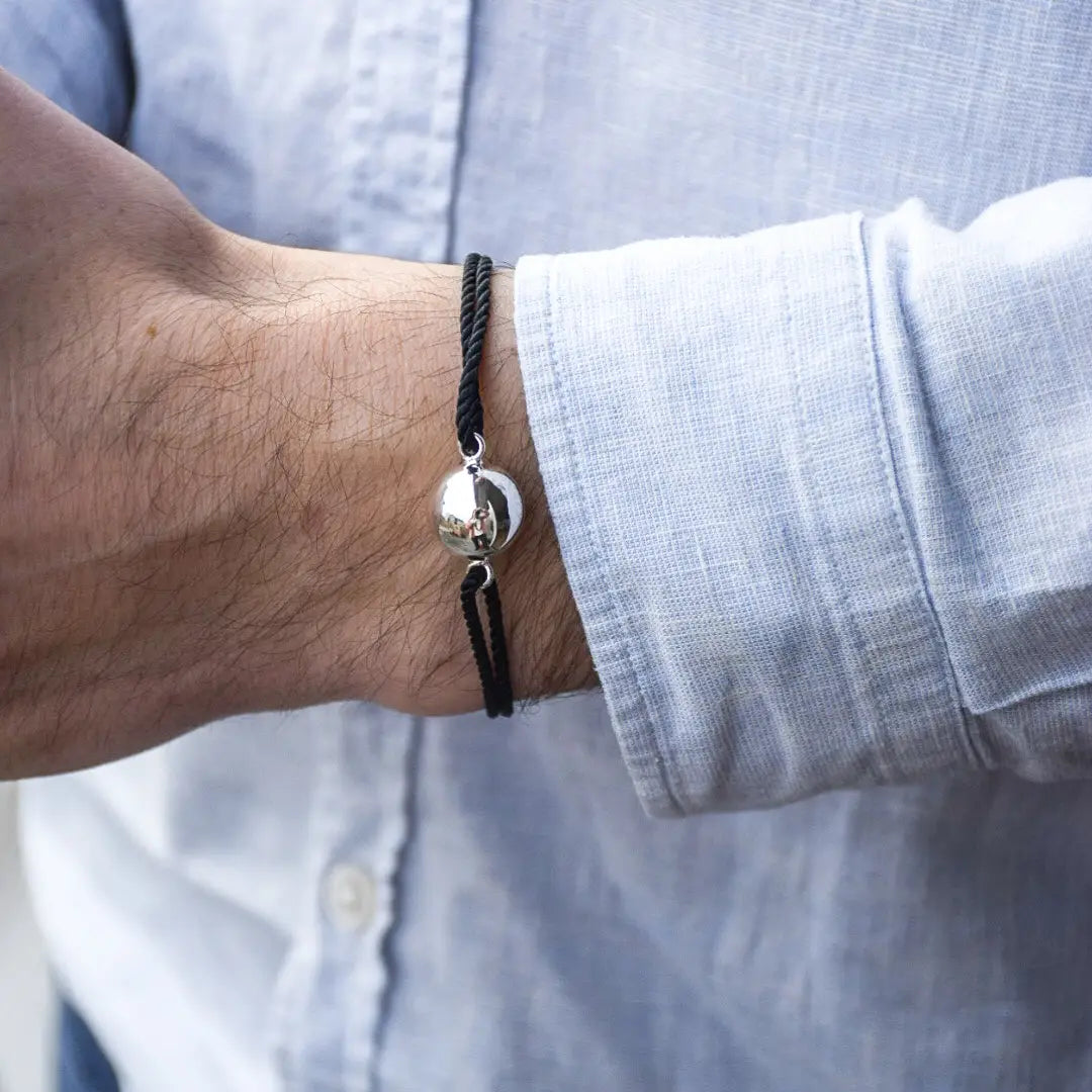 Bracelet bola papa perle sonore ajustable livré en boîte cadeau