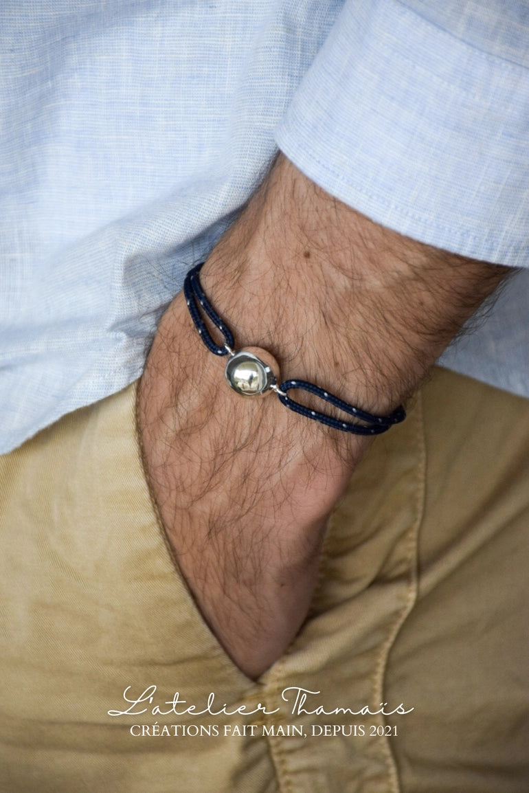 Bracelet bola papa perle sonore ajustable livré en boîte cadeau