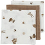 Lot de 3 langes forêt 70x70cm