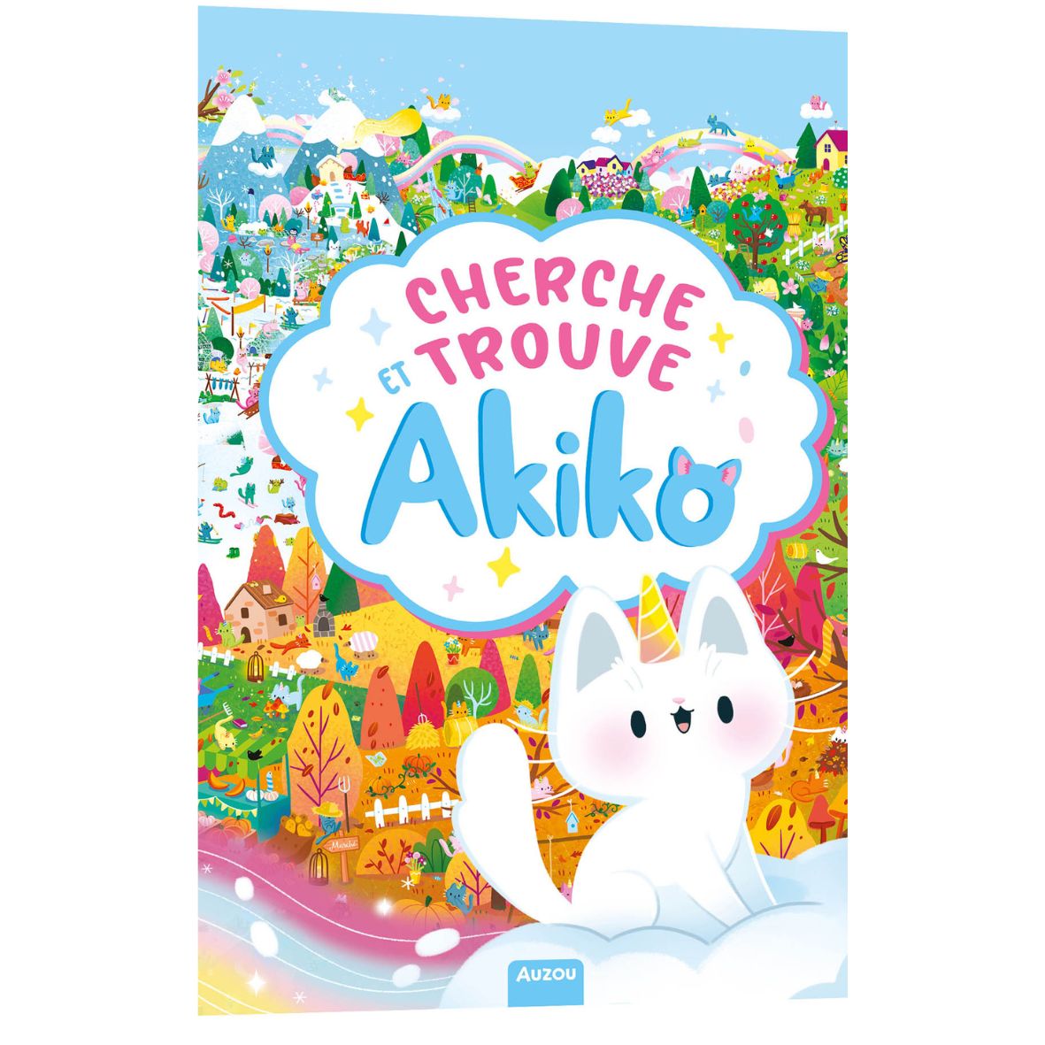 Le Cherche &amp; Trouve Akiko invite les enfants dès 4 ans à retrouver Akiko et ses adorables chats-licornes à travers de magnifiques illustrations pleines de détails. Une activité idéale pour développer l'observation tout en s'amusant.Livre Cherche &amp; Trouve Akiko dès 4 ans pour développer l'observation, la concentration et la mémoire visuelle dans un univers féerique.