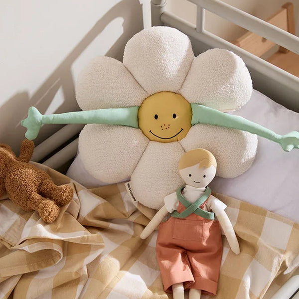 Coussin fleur réversible bébé – coussin doudou dès la naissance Kid's concept