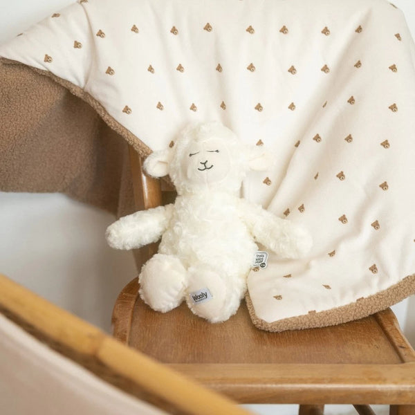 Couverture Bébé Ours Björn – Réversible Teddy & Velours – 75 x 100 cm 🧸🤎 TROIS KILOS SEPT