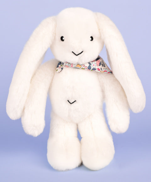 LAPIN FLEURETTE - Blanc 25 cm