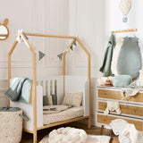 Décoration murale bébé montgolfière coton jardin enchanté