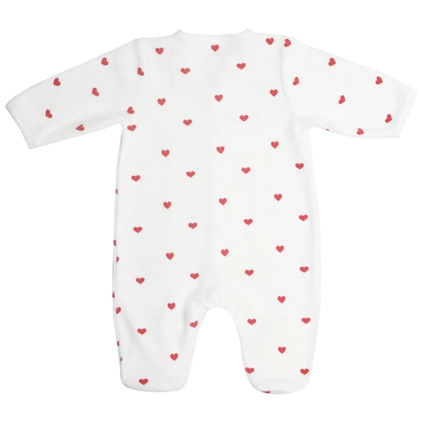 Dors-Bien Bébé Petits Cœurs Rouge – Velours Doux