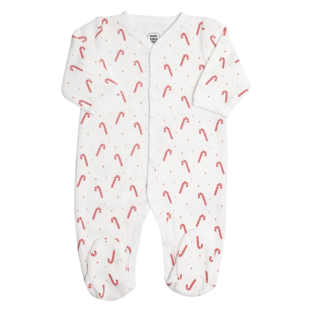 Pyjama Bébé Dors-Bien Sucre d’Orge – Velours Doux