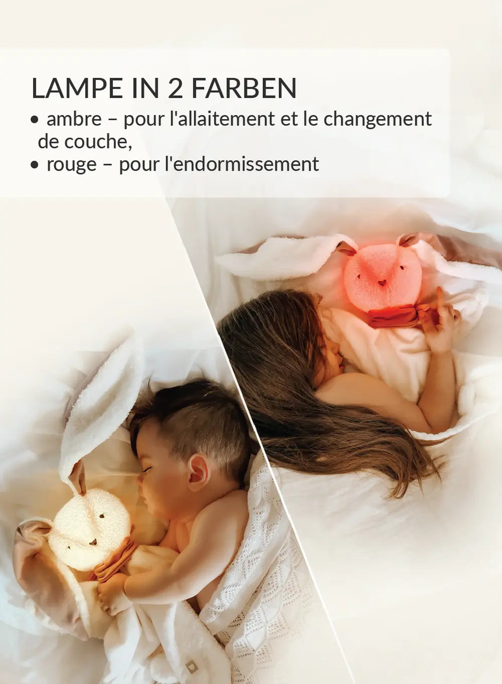 MyHummy doudou lapin plat 5en1 veilleuse MUHYMMY