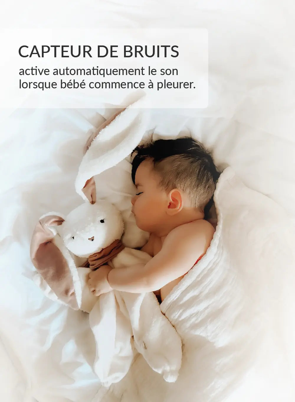 MyHummy doudou lapin plat 5en1 veilleuse MUHYMMY