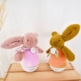 Veilleuse bebe musicale Culbuto ocre - 16 cm - Petit coeur salé