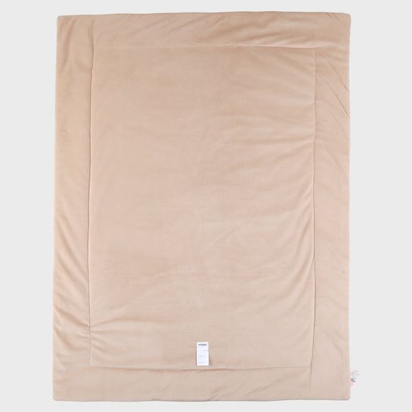 Couverture brodée écrue 75x100 cm en Veloudoux