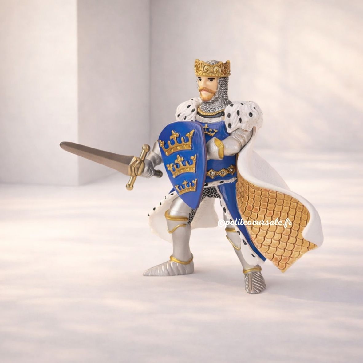 Figurine Roi Arthur bleu – jouet enfant dès 3 ans PAPO