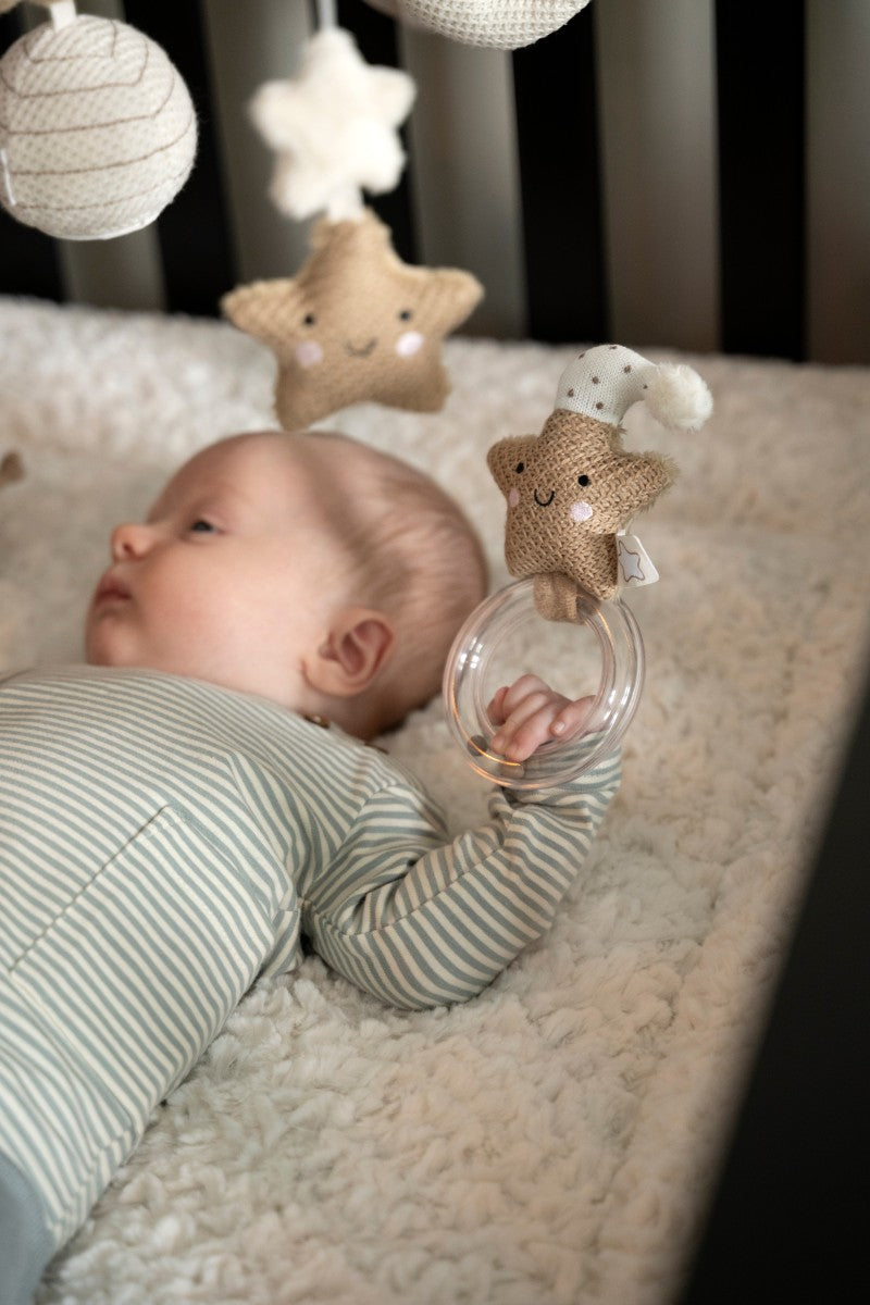 hochet étoile Heaven clay warm linen Baby’s Only