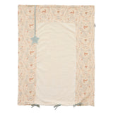 Housse matelas à langer bébé coton jardin enchanté étoile brodée