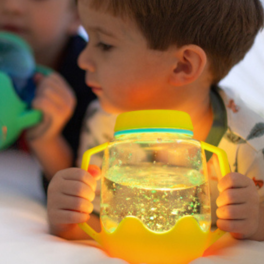 jarre sensorielle lumineuse jouet ludique qui fait de la lumiere pour enfant