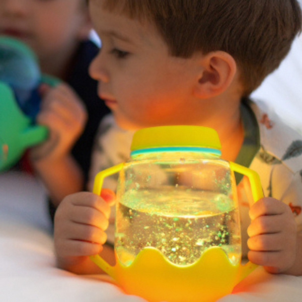 jarre sensorielle lumineuse jouet ludique qui fait de la lumiere pour enfant