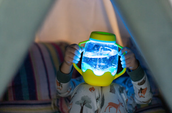 jarre sensorielle lumineuse jouet ludique qui fait de la lumiere pour enfant