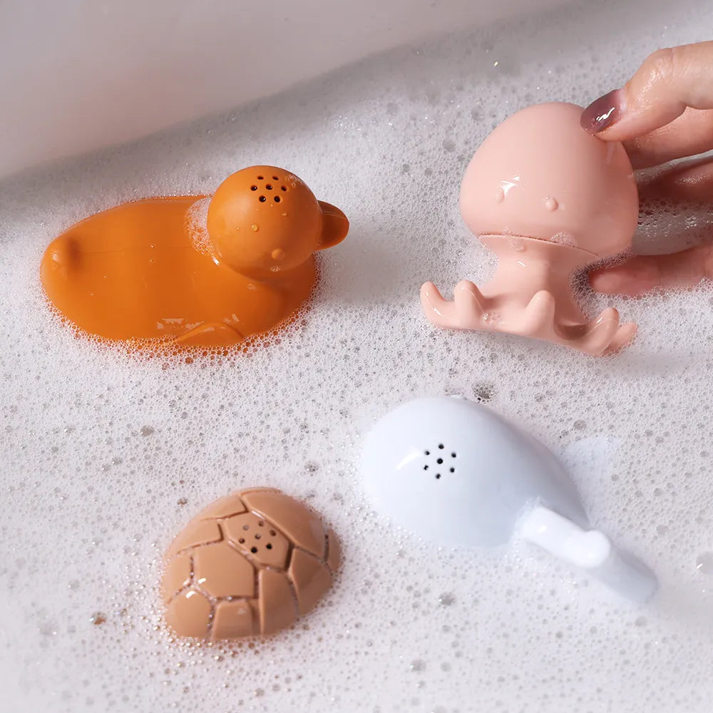 figurines animaux bain bébé ouverture facile nettoyage
