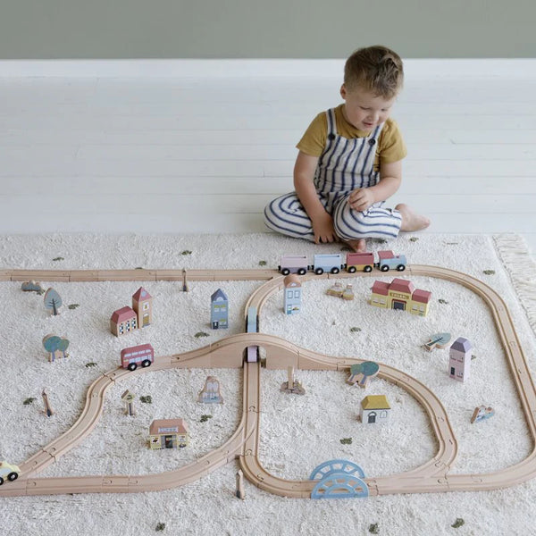 Circuit de train en bois XXL – Little Dutch