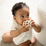 Jouet Balle Silicone – Lot de 2 balles en silicone vieux rose et warm linen BABY'S ONLY