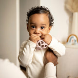 Jouet Balle Silicone – Lot de 2 balles en silicone vieux rose et warm linen BABY'S ONLY