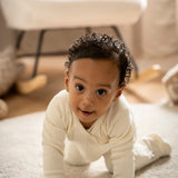 Jouet Balle Silicone – Lot de 2 balles en silicone vieux rose et warm linen BABY'S ONLY