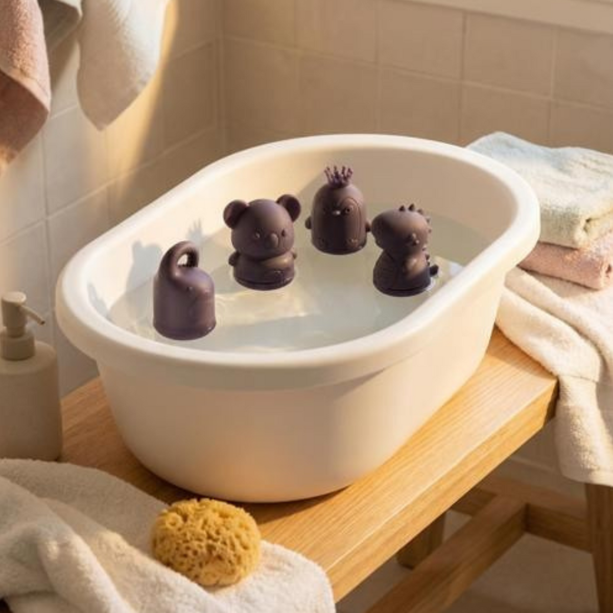 Jouet de bain 4 animaux thermo color GMLB