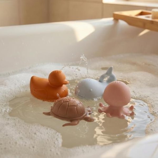 Jouet de bain 4 animaux océan GMLB