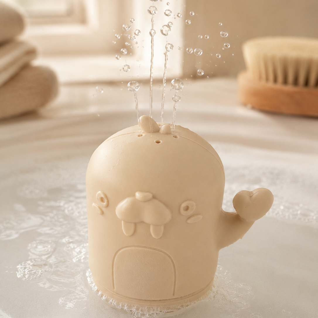 Jouet de bain 4 animaux de la mer beige GMLB