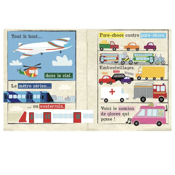 CRINKLY VEHICULES – Livre Tissu Sensoriel pour Bébé