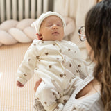 Kit naissance 6 pièces « Ours Moka » – Première tenue bébé – 1 mois TROIS KILOS SEPT