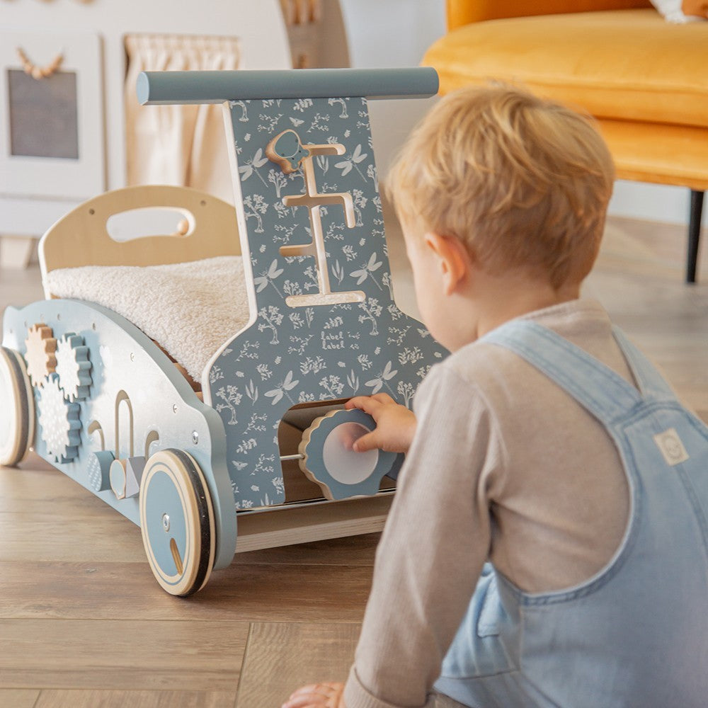 3-en-1 Bascule, Trotteur et Voiture – Bleu