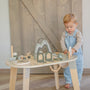 Table d’activités en bois - Vert olive