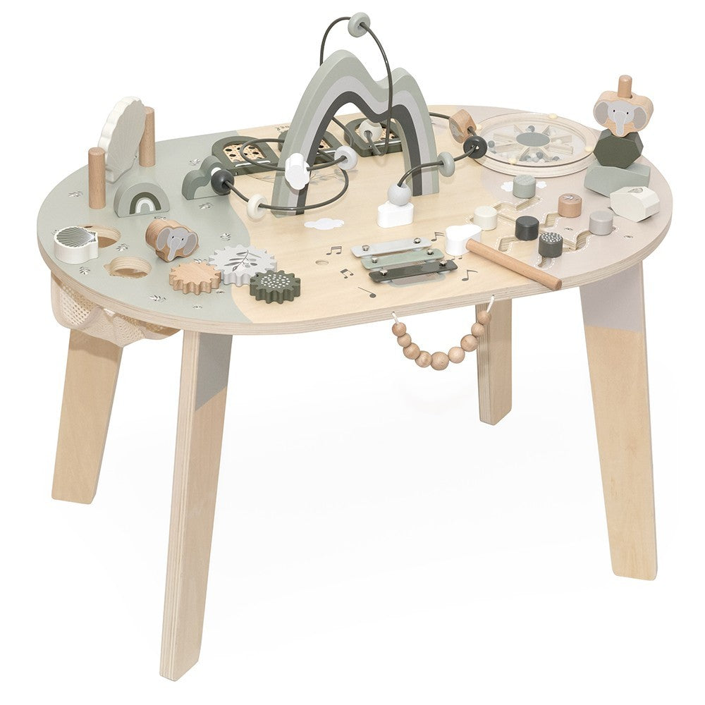 Table d’activités en bois - Vert olive