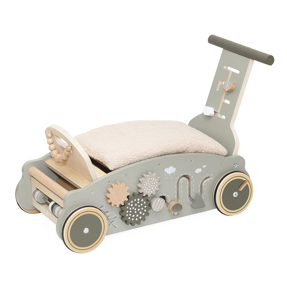 3-en-1 Bascule, Trotteur et Voiture – Vert olive