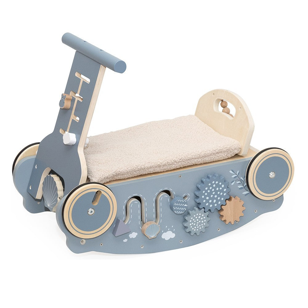 3-en-1 Bascule, Trotteur et Voiture – Bleu