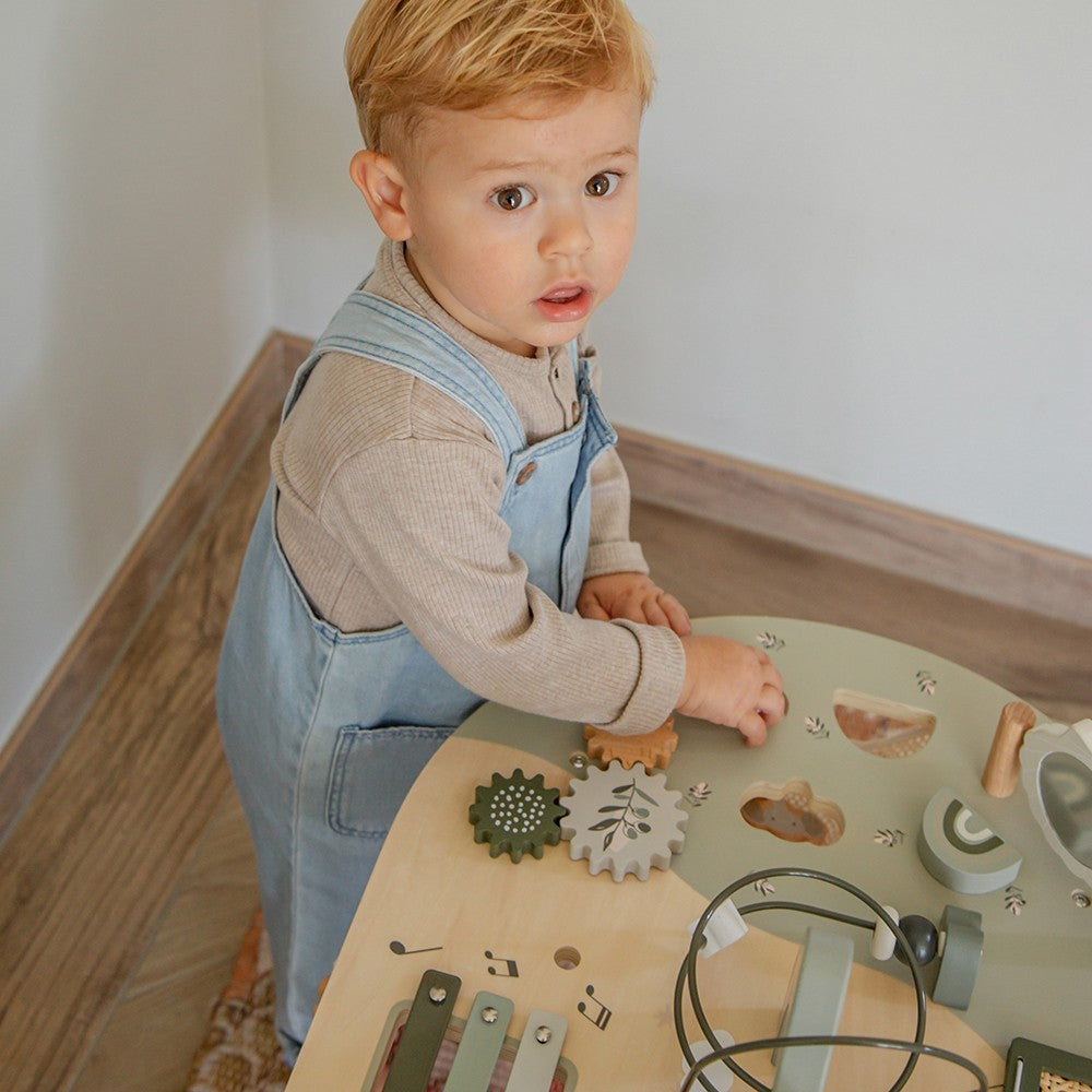 Table d’activités en bois - Vert olive